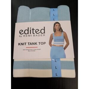 Women's Edited by Remi Bader Knit Tank Top Light Blue Size S